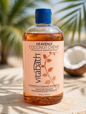 Vitabath Heavenly Coconut Creme Cleansing Shower Oil 16 oz Pump Discontinued New